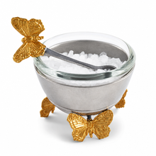 Gold Butterfly Salt Cellar with Spoon