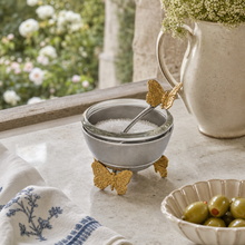Gold Butterfly Salt Cellar with Spoon