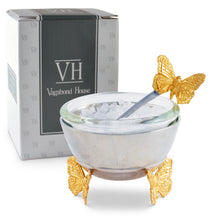 Gold Butterfly Salt Cellar with Spoon