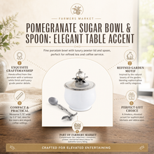 Pomegranate Sugar Bowl and Spoon