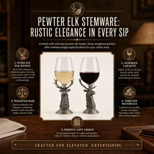 Pewter Elk Stemware