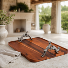 Hopping Bunny Wood Tray