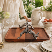 Hopping Bunny Wood Tray