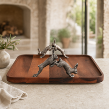 Hopping Bunny Wood Tray