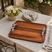 Hopping Bunny Wood Tray