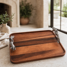 Hopping Bunny Wood Tray