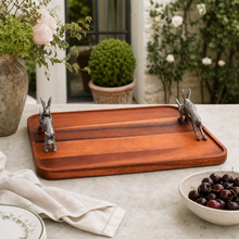 Hopping Bunny Wood Tray