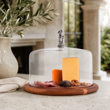 Bunny Glass Covered Cheese Wood Board