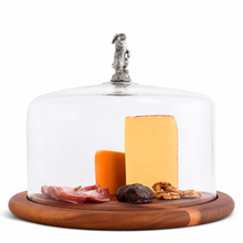 Bunny Glass Covered Cheese Wood Board