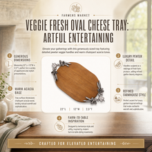 Veggie Fresh Oval Cheese Tray