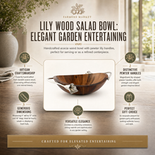Lily Wood Salad Bowl