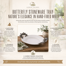 Butterfly Stoneware Tray Large