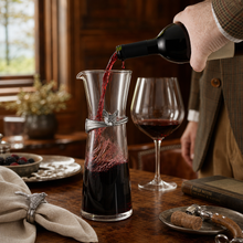 Wine Carafe with Pewter Hunt Equestrian Horn
