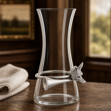 Wine Carafe with Pewter Hunt Equestrian Horn