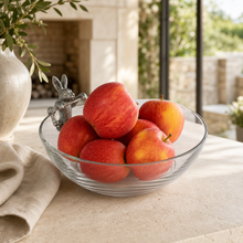 Climbing Bunny Glass Serving / Salad Bowl