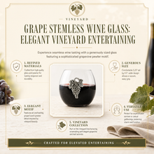 Grape Stemless Wine Glass