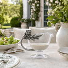 Artichoke Glass Gravy Boat