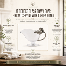 Artichoke Glass Gravy Boat