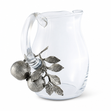 Orange Blooms Glass Pitcher