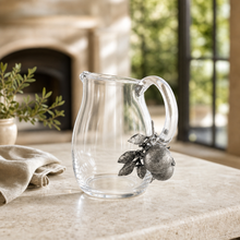 Orange Blooms Glass Pitcher
