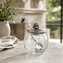 Bee Glass Honey Pot with Spoon