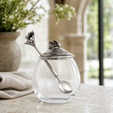 Bee Glass Honey Pot with Spoon