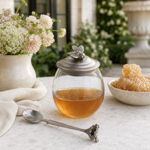 Bee Glass Honey Pot with Spoon
