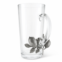 Glass Pitcher Pewter Lemon Bouquet Handle