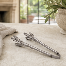 Pewter Asparagus Pattern Tongs
