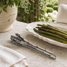 Pewter Asparagus Pattern Tongs