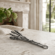 Pewter Asparagus Pattern Tongs