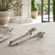 Pewter Asparagus Pattern Tongs
