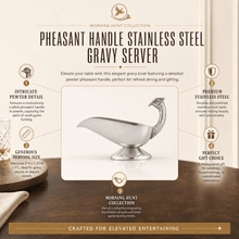 Pheasant  Handle Stainless Steel Gravy / Sauce Server