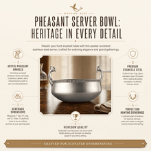 Pheasant Stainless Steel Server Bowl