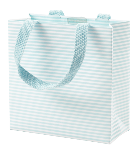 Mini Stripe Blue Gift Bag Small-100220B1.5 : small
