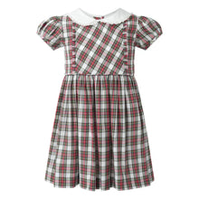 Ivory Tartan Frill Front Dress