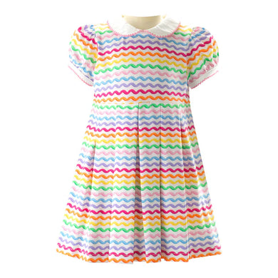 Rainbow Ric Rac Jersey Dress