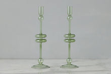 Set of 2 Glass Candlestick Collection