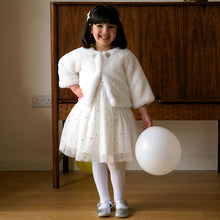 Ivory Faux Fur Cropped Jacket