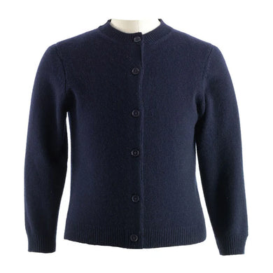Navy Cashmere Cardigan-RRHCGCA70NA : 6Y