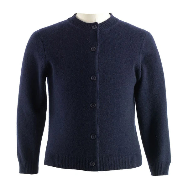 Navy Cashmere Cardigan-RRHCGCA70NA : 6Y