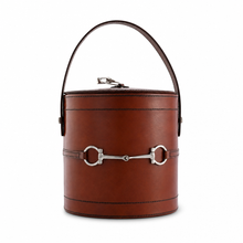 Premium Genuine Leather Bit Lidded Ice Bucket