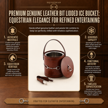 Premium Genuine Leather Bit Lidded Ice Bucket