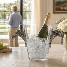 Horse Head Glass Ice Bucket