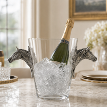 Horse Head Glass Ice Bucket