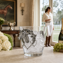 Horse Head Glass Ice Bucket