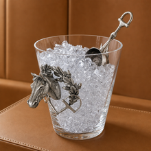 Horse Head Glass Ice Bucket