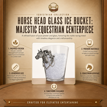 Horse Head Glass Ice Bucket