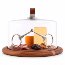 Horse Bit Glass Covered Cheese Wood Board