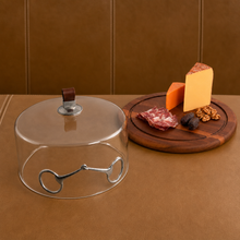 Horse Bit Glass Covered Cheese Wood Board